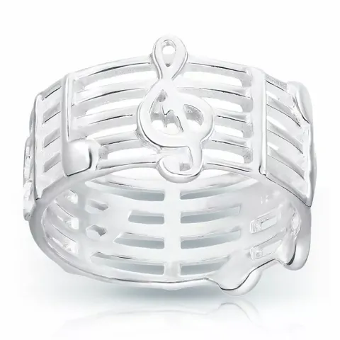 Suuri nuotti sormus hopeaa