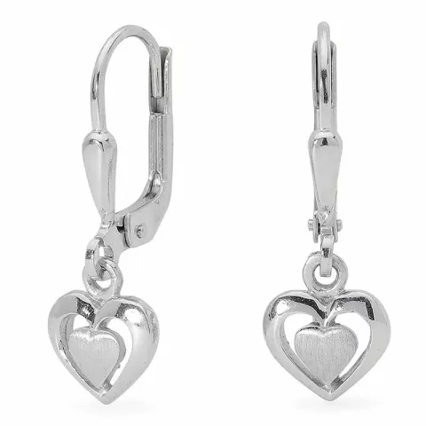 sydän korvarenkaat  hopeaa