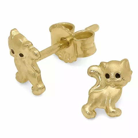 kissat nappikorvakorut 9 karaatin kultaa kanssa 