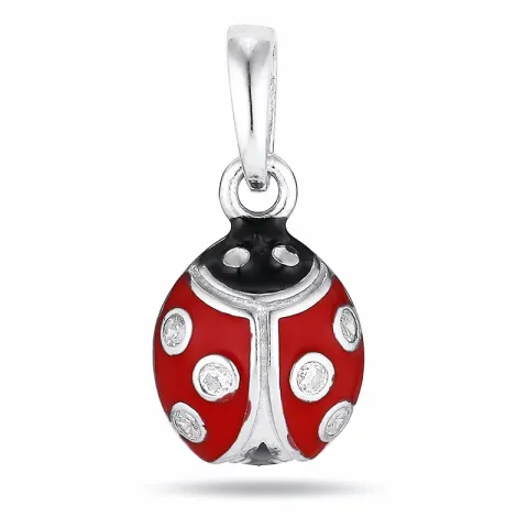 leppäkerttu riipus  hopeaa