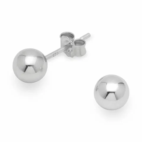6 mm kuula nappikorvakorut hopea