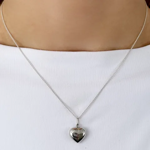 12 x 14 mm sydän riipus  hopeaa