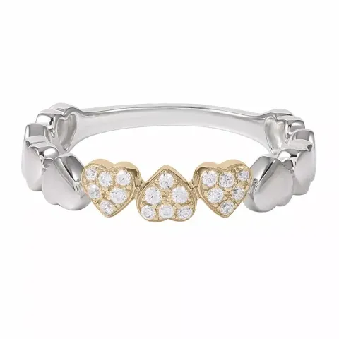 sydän sormus hopeaa kullattua hopeaa