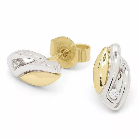 kultakorvakorut 9 karaatin kultaa kanssa rodium kanssa 