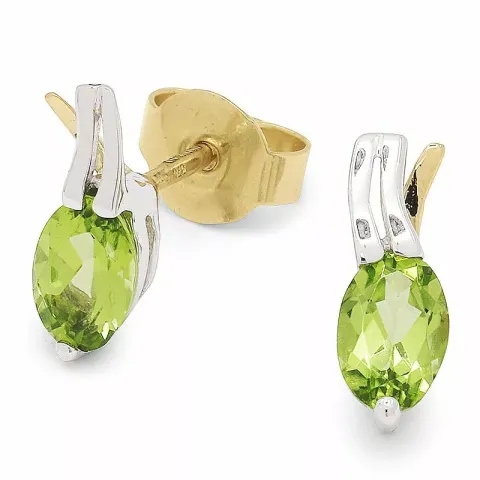 peridootti kultakorvakorut 9 karaatin kultaa kanssa rodium kanssa 