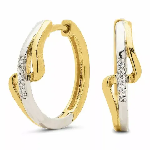 zirkoni rengas 9 karaatin kultaa ja valkokult kanssa 