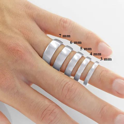 5 mm vihkisormusta 9 karaatin valkokultaa - setit