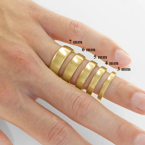 6 ja 5 mm vihkisormusta 9 karaatin kultaa 0,03 ct - setit