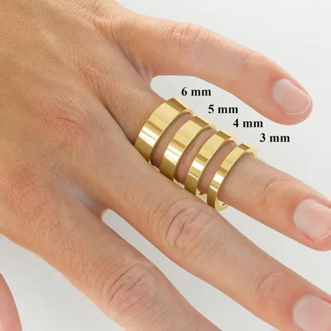 3 mm timantti vihkisormusta 9 karaatin kultaa - setit