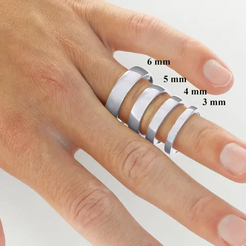 3 mm timantti vihkisormusta 9 karaatin valkokultaa - setit