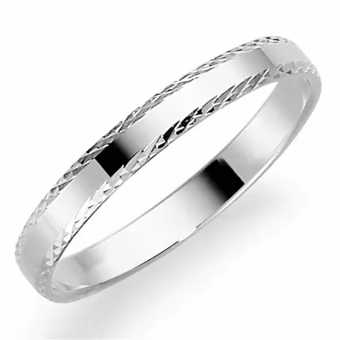 3 mm vihkisormus 14 karaatin valkokultaa