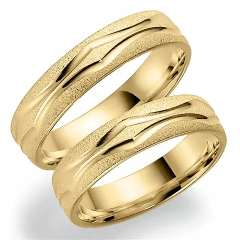 Kuvio 5 mm vihkisormusta 9 karaatin kultaa - setit