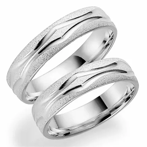 Kuvio 5 mm vihkisormusta 9 karaatin valkokultaa - setit