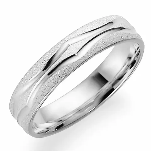 Kuvio 5 mm vihkisormus 9 karaatin valkokultaa