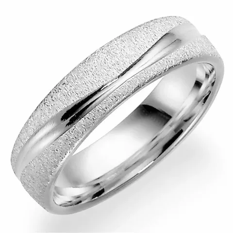 Kuvio 6 mm vihkisormus 9 karaatin valkokultaa