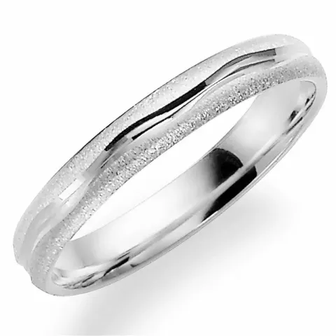 Karhea ja kiiltävä 3,5 mm vihkisormus 9 karaatin valkokultaa