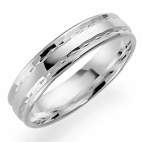 5 mm vihkisormus 14 karaatin valkokultaa