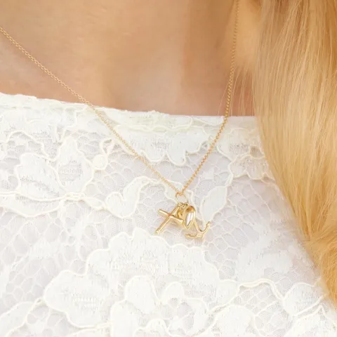 Usko-toivo-rakkaus riipus  14 karaatin kultaa - Amoré