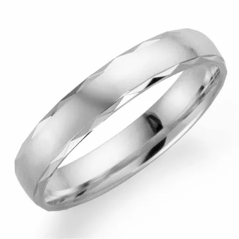 Kuvio 4 mm miesten sormus 14 karaatin valkokultaa