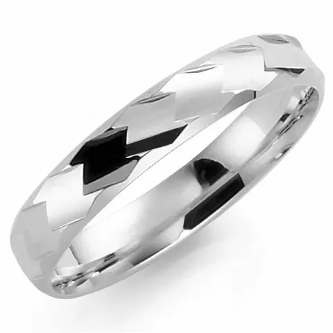 Kuvio 4 mm vihkisormus 9 karaatin valkokultaa