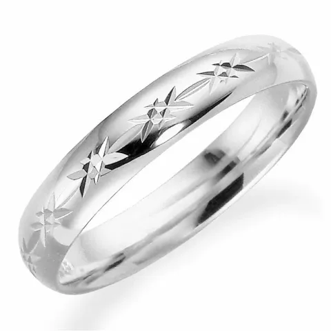 Kuvio 4 mm vihkisormus 14 karaatin valkokultaa