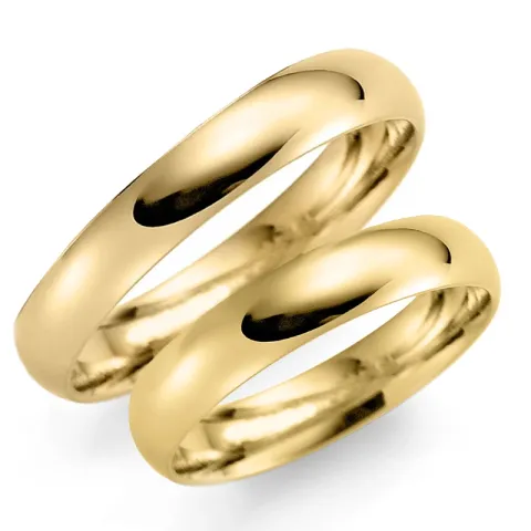 3 ja 4 mm vihkisormusta 9 karaatin kultaa - setit