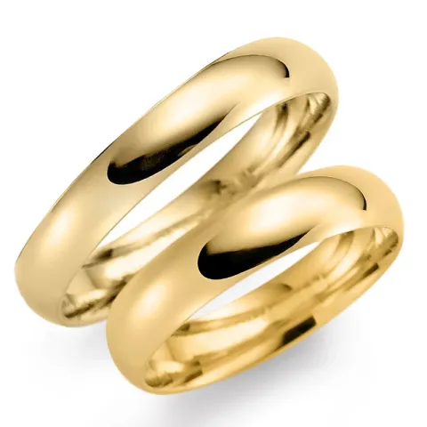 3 ja 5 mm vihkisormusta 9 karaatin kultaa - setit