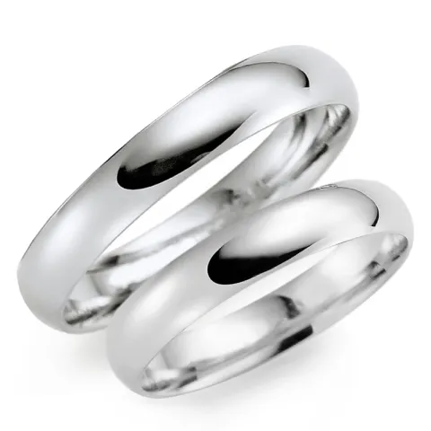 3 ja 5 mm vihkisormusta 9 karaatin valkokultaa - setit