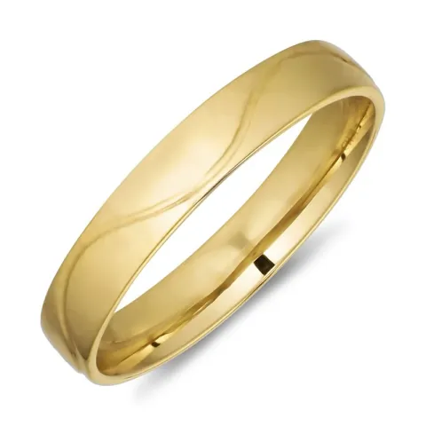 4 mm vihkisormus 9 karaatin kultaa