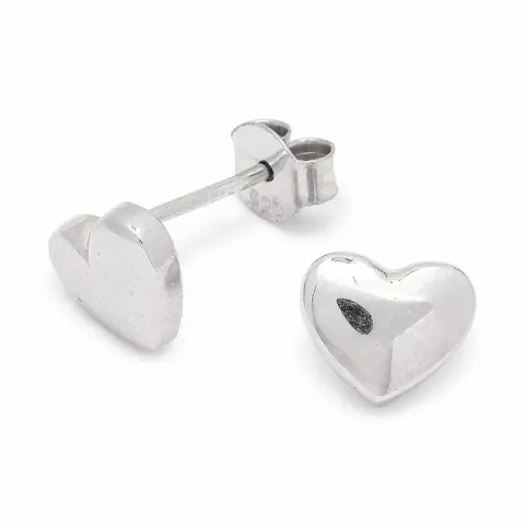 sydän nappikorvakorut  hopea