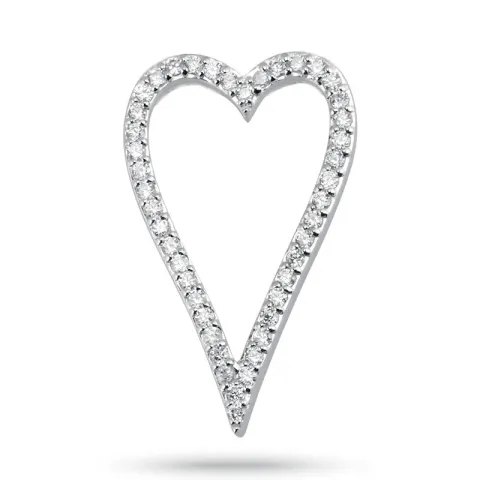 Pitkä zirkoni riipus  hopeaa