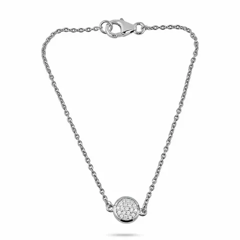 zirkoni ankkurirannekoru hopeaa