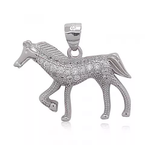 Hevosia zirkoni riipus  hopeaa