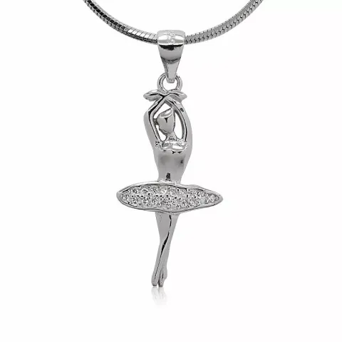 balettitanssija zirkoni riipus  hopeaa