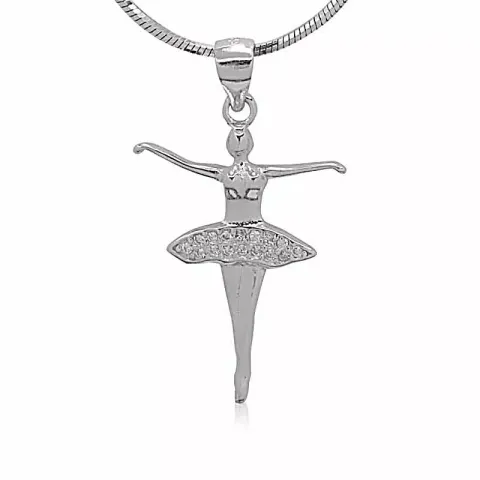 balettitanssija zirkoni riipus  hopeaa