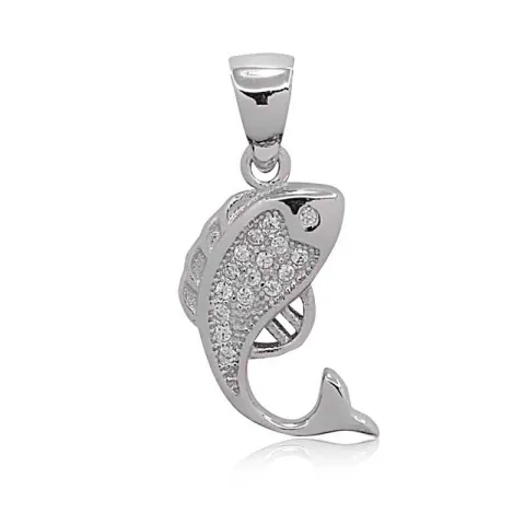 kala zirkoni riipus  hopeaa