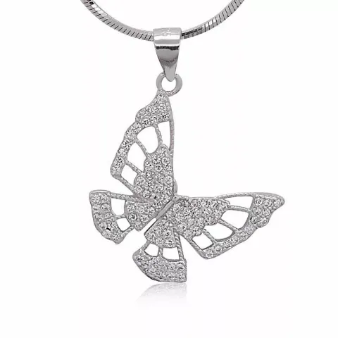 perhoset riipus  hopeaa