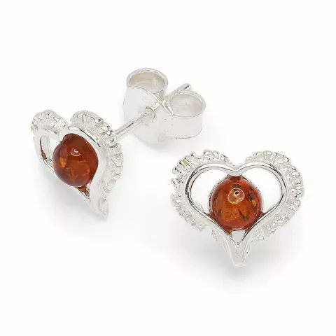 Sydän nappikorvakorut  hopeaa