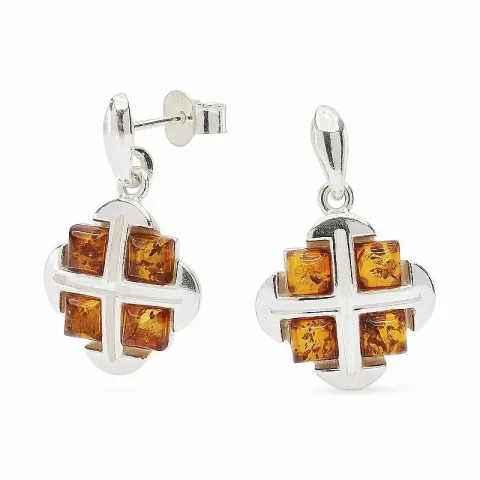 Neliskulmainen nappikorvakorut  hopeaa