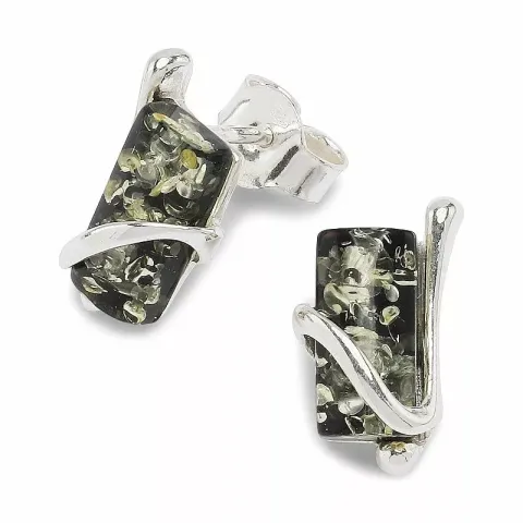 suuria neliskulmainen nappikorvakorut  hopeaa