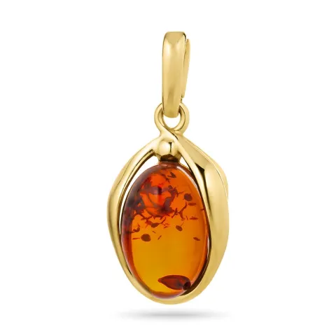 ovaali meripihka riipus  kullattua hopeaa