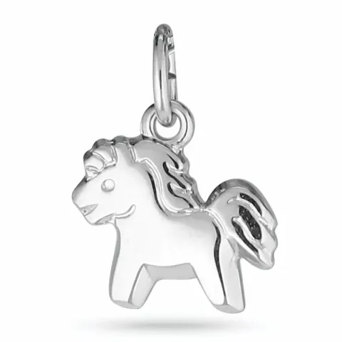 pieni hevosia riipus  rodinoitua hopeaa