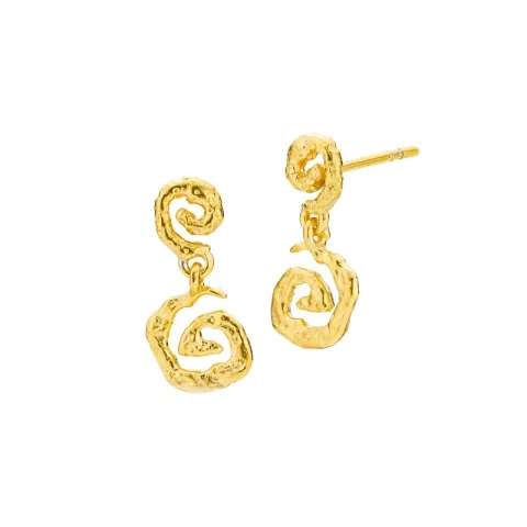 Sistie Isola korvarenkaat  kullattua hopeaa