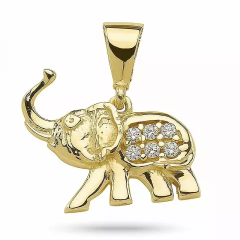 näytepakkaukset norsu zirkoni riipus  kullattua hopeaa