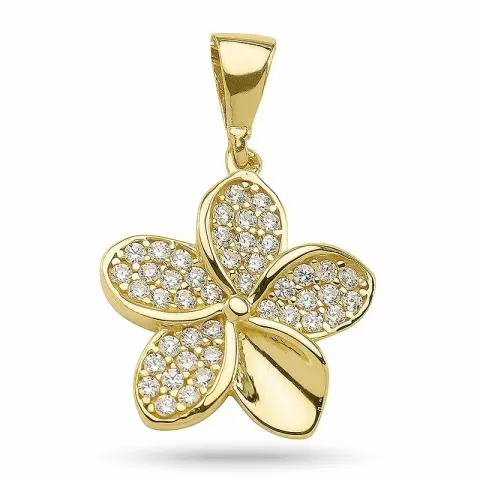 näytepakkaukset kukka zirkoni riipus  kullattua hopeaa