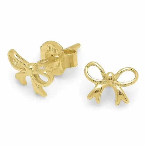 Ihastuttavia rusetti korvarenkaat  kullattua hopeaa