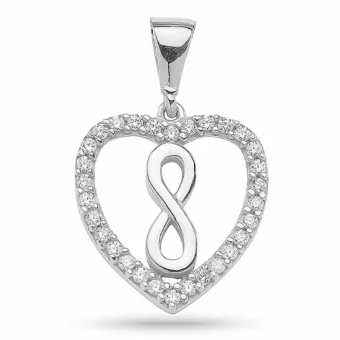 ääretön-merkki sydän riipus  hopeaa