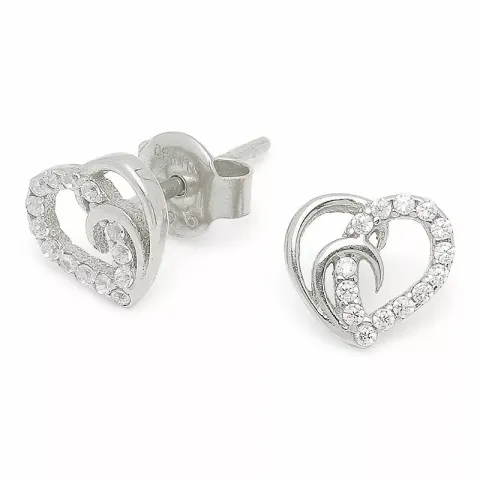 näytepakkaukset sydän nappikorvakorut  hopea