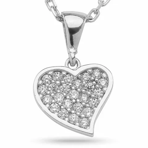 näytepakkaukset sydän riipus jossa on ketju hopeaa