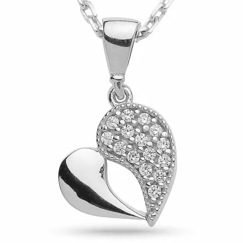 näytepakkaukset sydän riipus jossa on ketju hopeaa